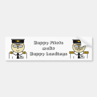 Happy pilots make happy landings Bumper Sticker