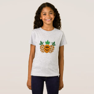 Happy Pineapple Design - Girls' Fine Jersey T-Shir T-Shirt