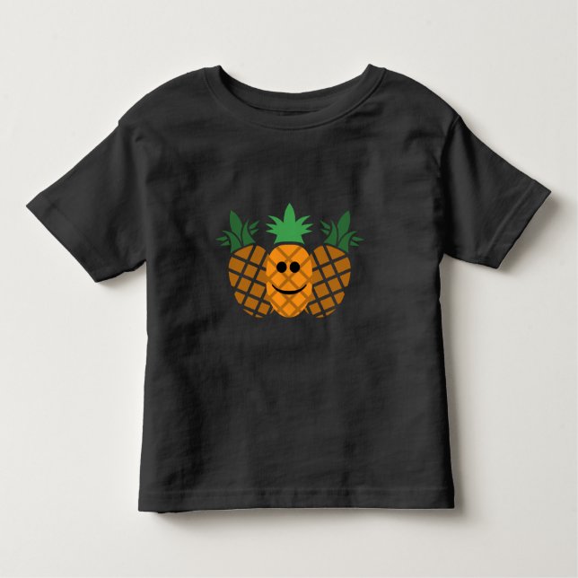 Happy Pineapple Design - Toddler Fine Jersey T-Shi T-Shirt (Front)