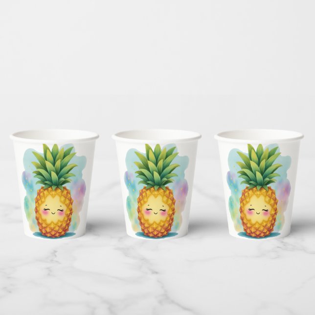 Happy Pineapple Paper Cups (Multi)