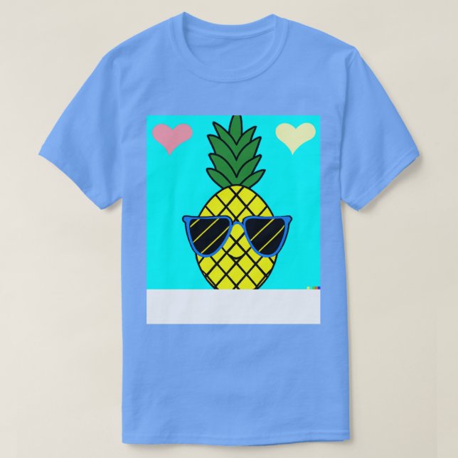 Happy Pineapple with Sunglasses  T-Shirt (Design Front)