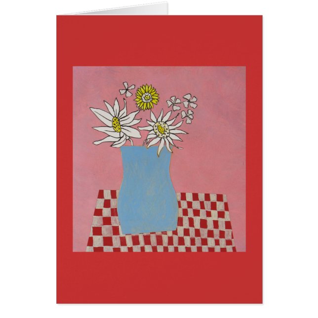 Happy Pink Daisy Card (Front)