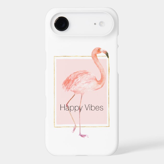 Happy Pink Flamingo Case-Mate iPhone Case (Back)