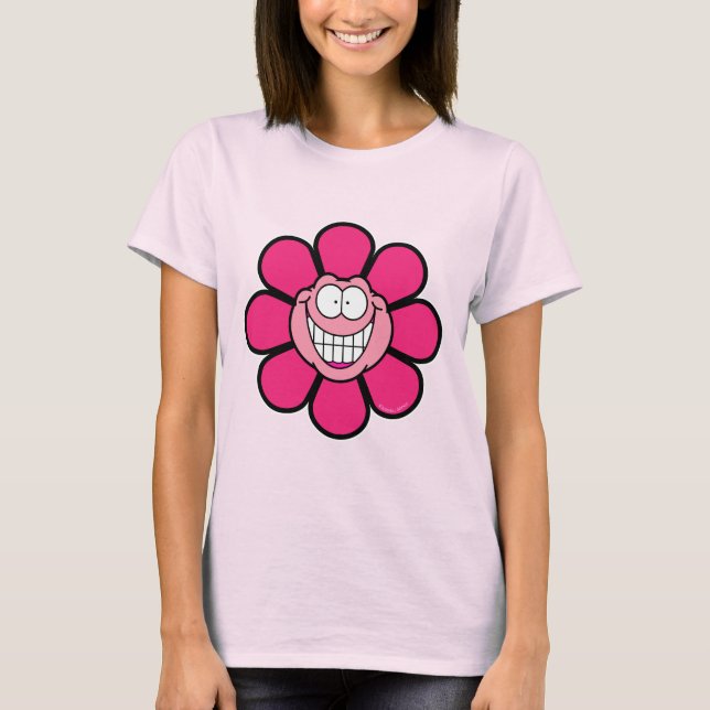 Happy Pink Flower T-Shirt (Front)