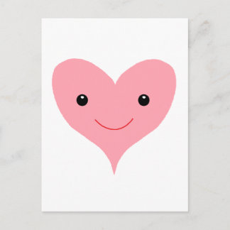 Happy Pink Heart Postcard
