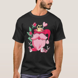 Happy Pink Valentine's Day Cat in the Coffee Cup G T-Shirt