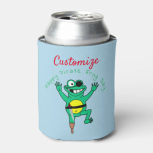 Happy Pirate Frog Day Thunder_Cove  Can Cooler