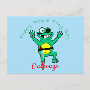 Happy Pirate Frog Day Thunder_Cove Postcard