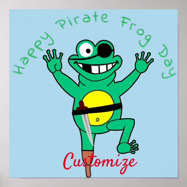 Happy Pirate Frog Day Thunder_Cove  Poster (Front)