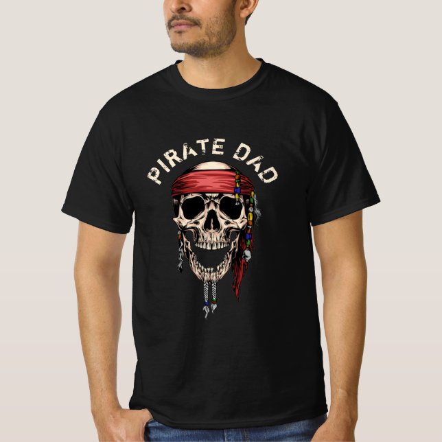 Happy PIRATE SKULL DAD T-Shirt (Front)
