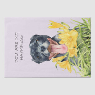 Happy Pit Bull Dog Art Tissue Paper