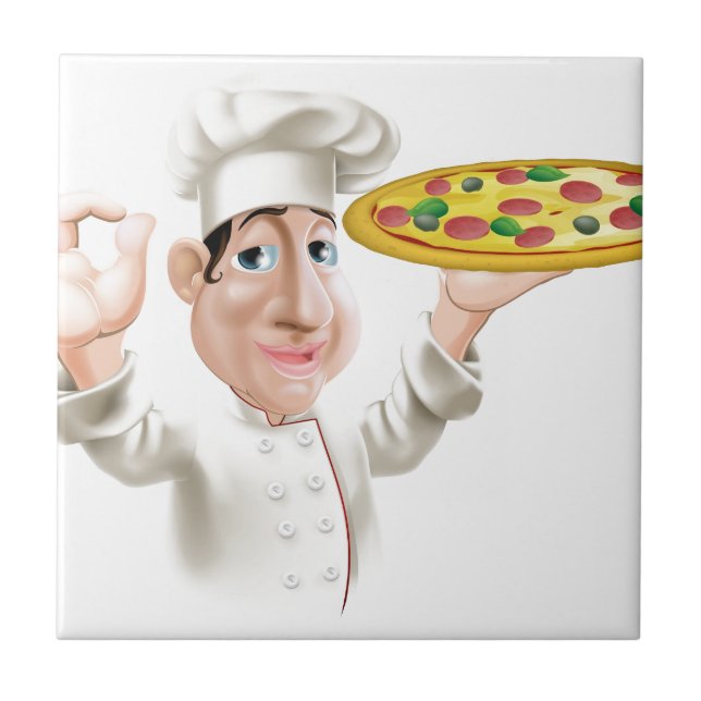 Happy Pizza Chef Tile (Front)