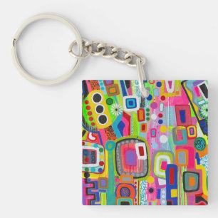 Happy Place Acrylic Keychain
