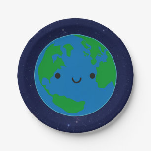 Happy Planet Earth Paper Plate