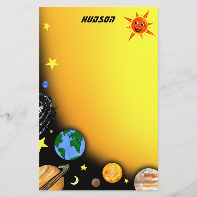 Happy Planets and Space Stationery (Front)
