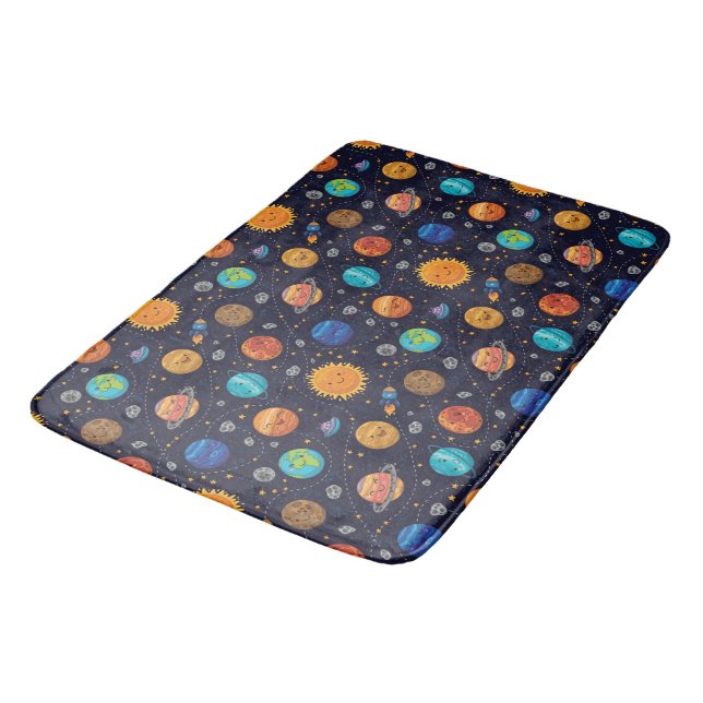 Happy Planets Bath Mat (Angled)