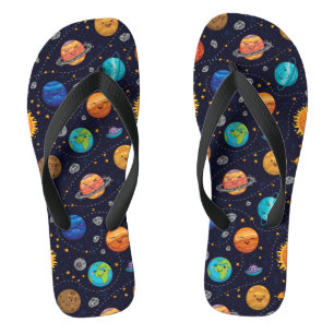 Happy Planets Flip Flops