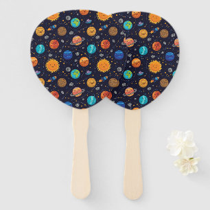 Happy Planets Hand Fans