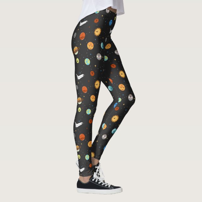 Happy Planets in Outer Space Leggings (Right)