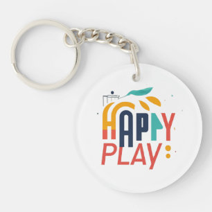 Happy Play Red Key Ring