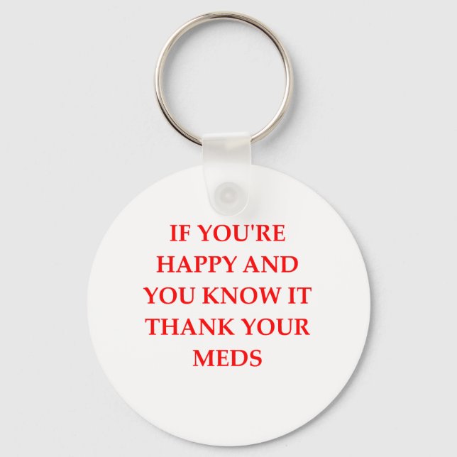 HAPPY.png Key Ring (Front)