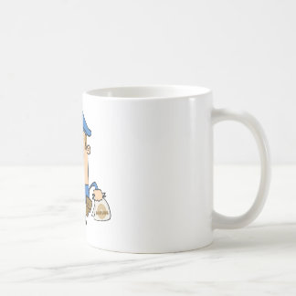 Happy Police Officer Eating Doughnut Coffee Mug