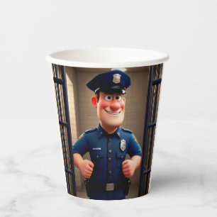 Happy Policeman Paper Cups