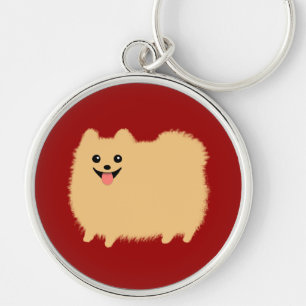 Happy Pomeranian Dog - Super Cute Pom Key Ring