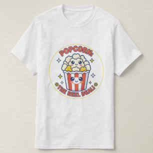 Happy Popcorn Movie Lover Graphic T-Shirt