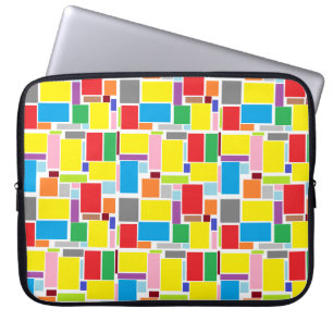 Happy Positive Vibes Blocks Laptop Sleeve