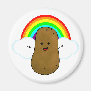 Happy Potato And A Rainbow Magnet