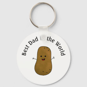 Happy Potato Best Dad In The World Key Ring