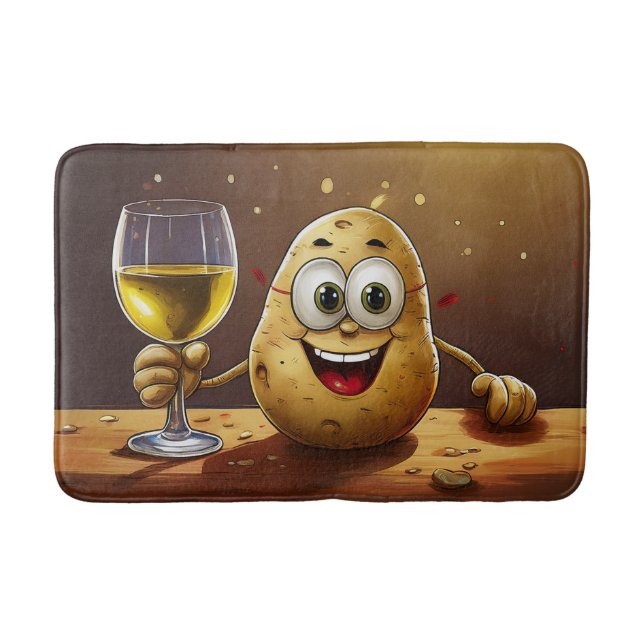 Happy Potato Face  Bath Mat (Front)