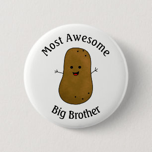Happy Potato Most Awesome Big Brother 6 Cm Round Badge