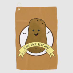 Happy Potato Personalised Golf Towel