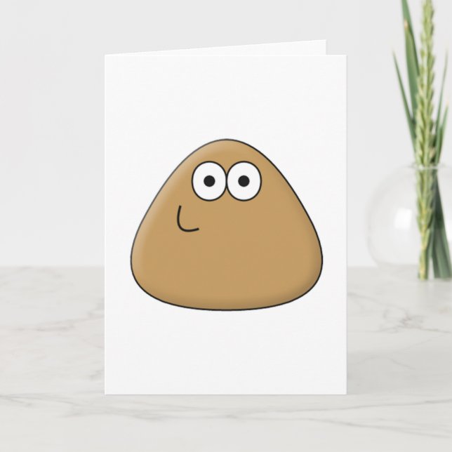 Happy Pou - Greeting Card Vertical (Front)