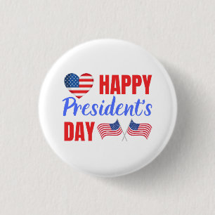 Happy President's Day 3 Cm Round Badge