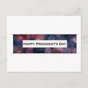 Happy President's Day bokeh Postcard