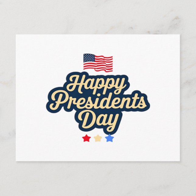 Happy Presidents Day Classic Enclosure Card (Front)