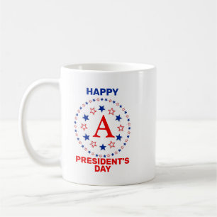 Happy President's day custom monogram Coffee Mug