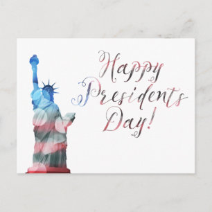 Happy Presidents Day liberty bokeh Postcard