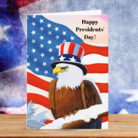 Happy Presidents' Day Patriotic Bald Eagle