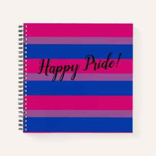 Happy Pride Bisexual Flag Notebook