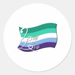 Happy Pride! Gay Flag Oversized  Classic Round Sticker