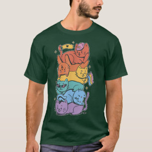 Happy Pride LGBTQ cute Cat Pet Pride Month  T-Shirt