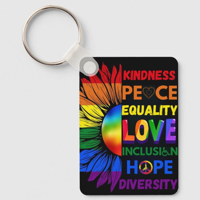 Happy Pride Month Everyday Key Ring (Front)