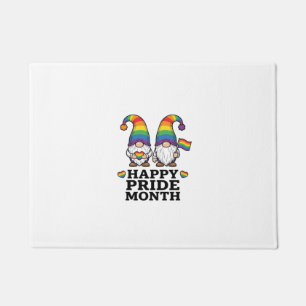 Happy Pride Month Gnome Vintage Rainbow Shirt_1 Doormat