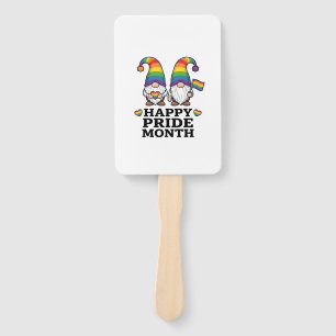 Happy Pride Month Gnome Vintage Rainbow Shirt_1 Hand Fan