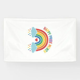 Happy Pride Month Rainbow Vintage Engraving Design Banner