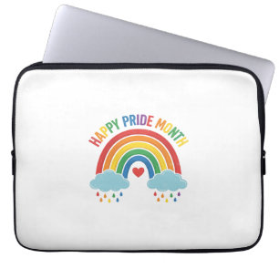 Happy Pride Month Rainbow Vintage Engraving Design Laptop Sleeve
